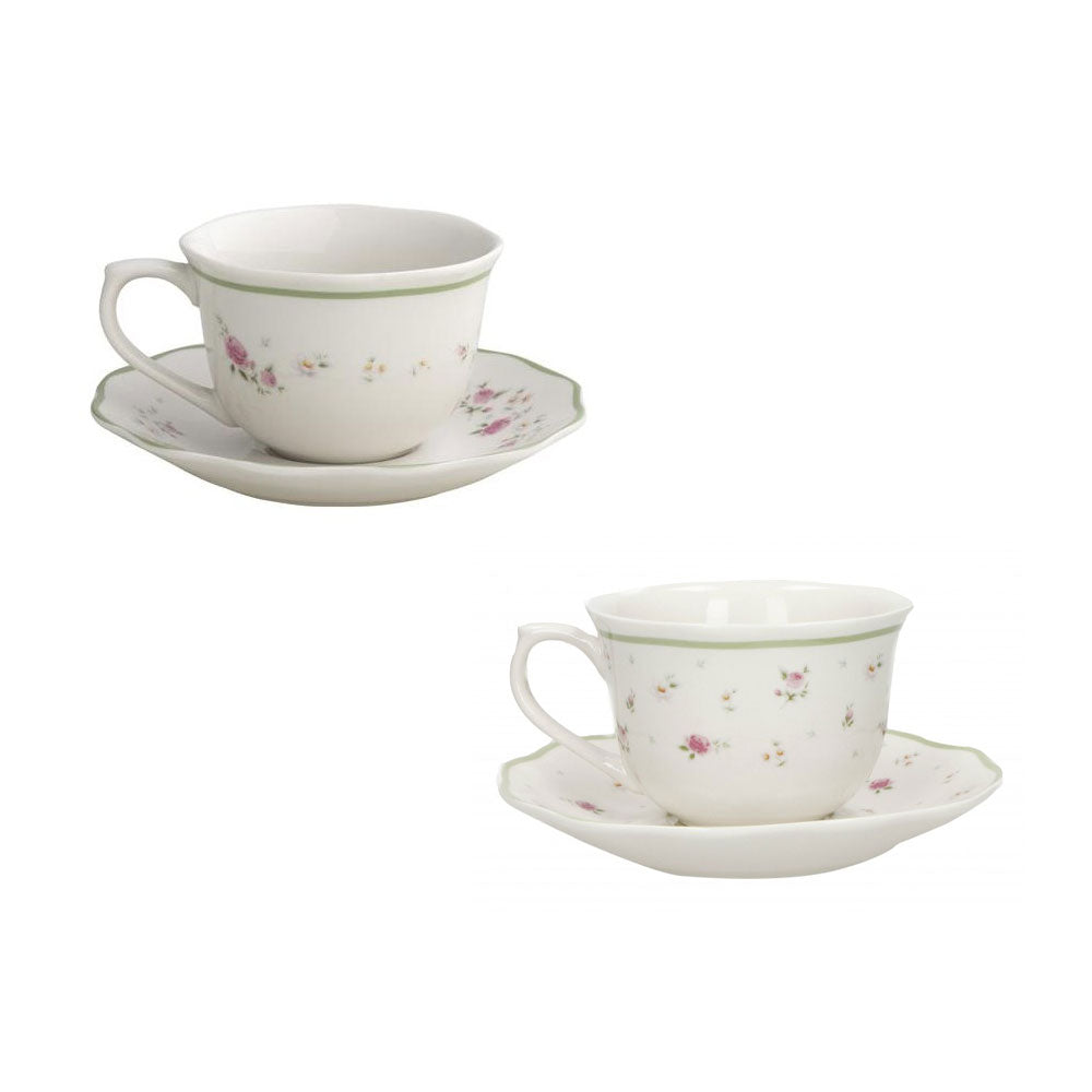 BRANDANI Grandma Pink Tea Cup Set 2 Pieces 90ml Porcelain