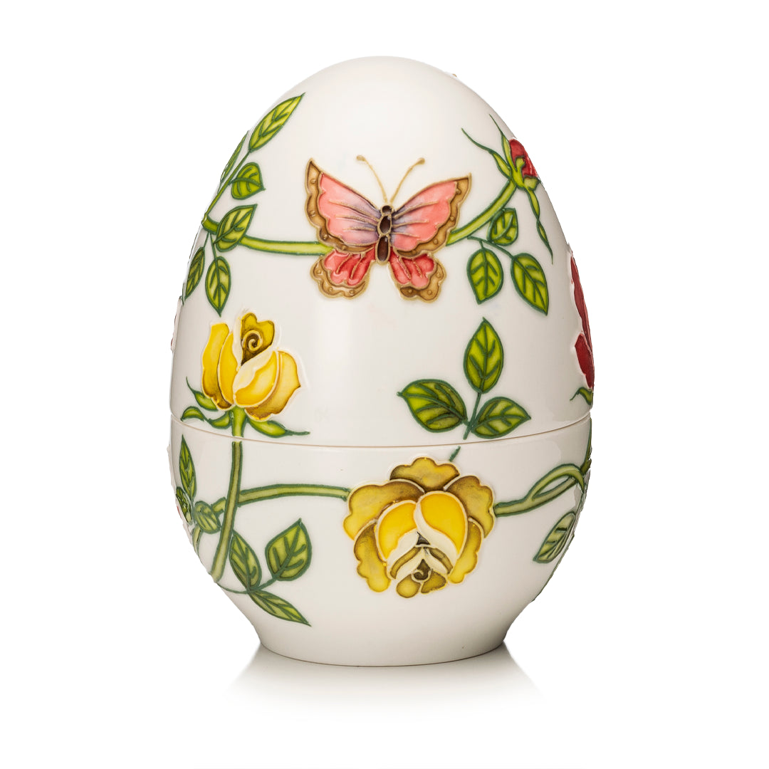 PALAIS ROYAL Egg Box Floral Decoration 13cm Easter Porcelain