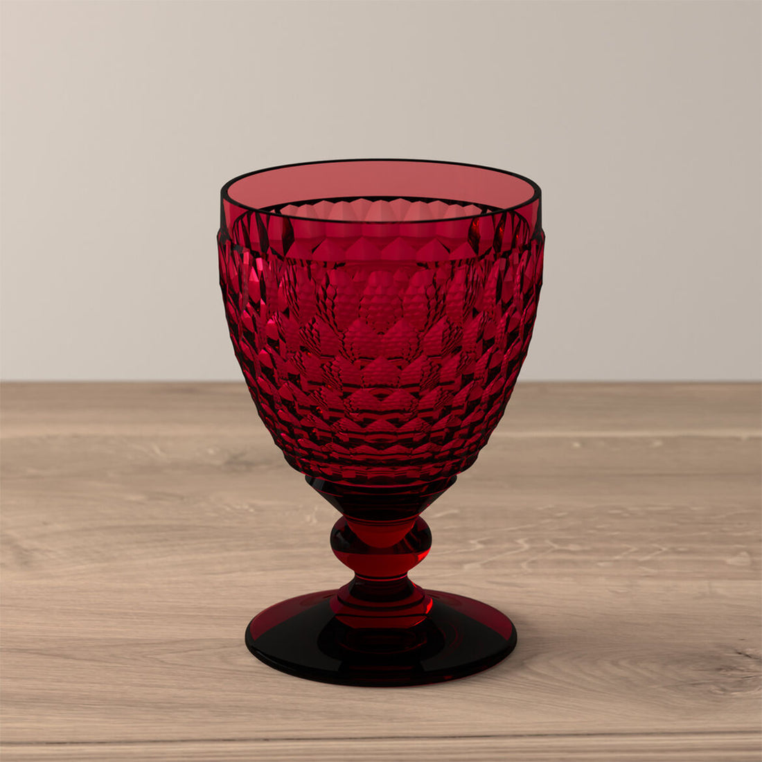 VILLEROY &amp; BOCH Boston Coloured 4 Pezzi Bicchiere Calice Vino Rosso Red 8,8cm Cristallo