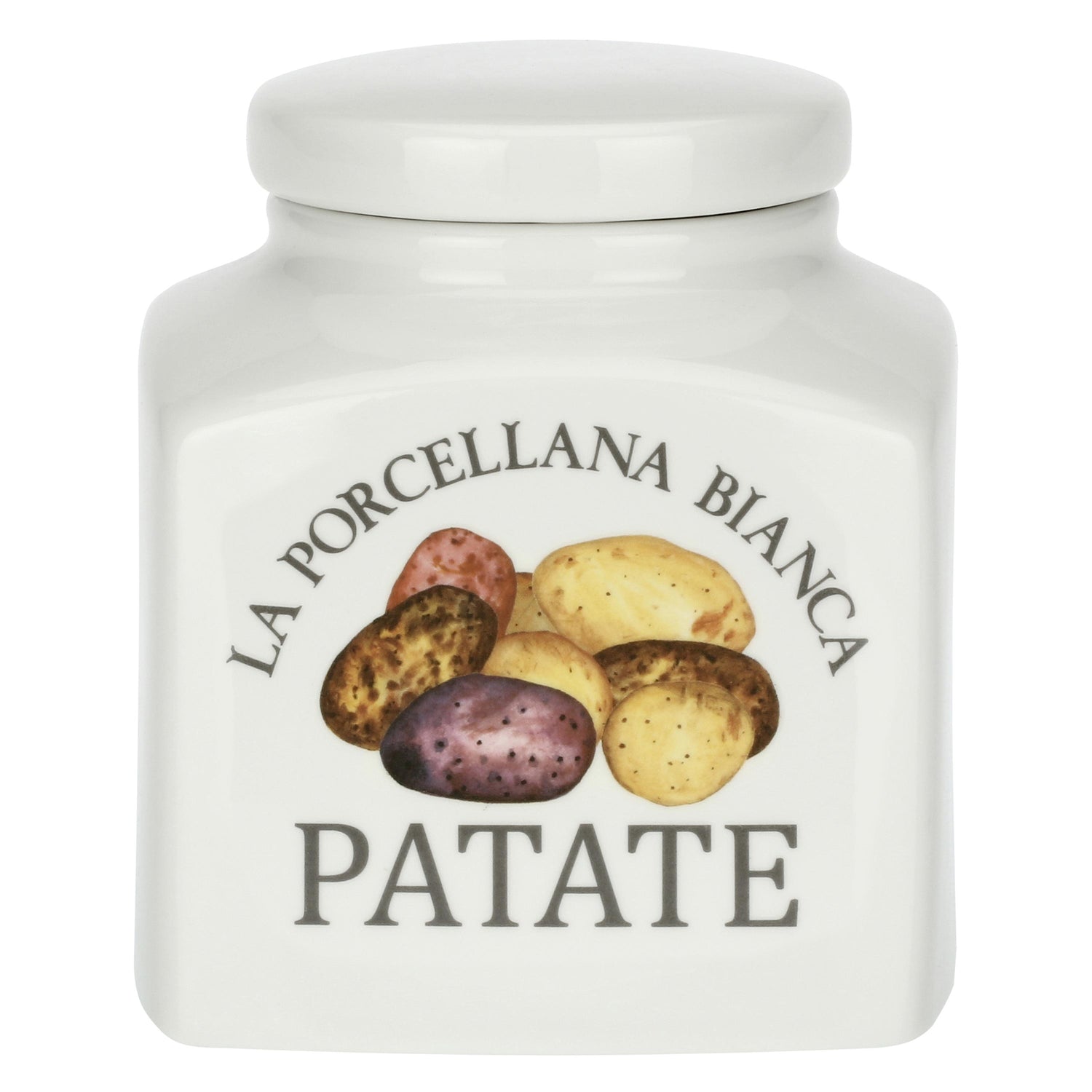 LA PORCELLANA BIANCA Conserva Barattolo Patate 20cm Deco Bianco Porcellana