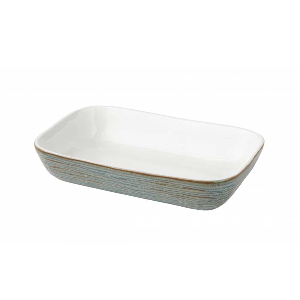 BRANDANI - Baking Dish Reactive Blue Stoneware 27x18cm 52057