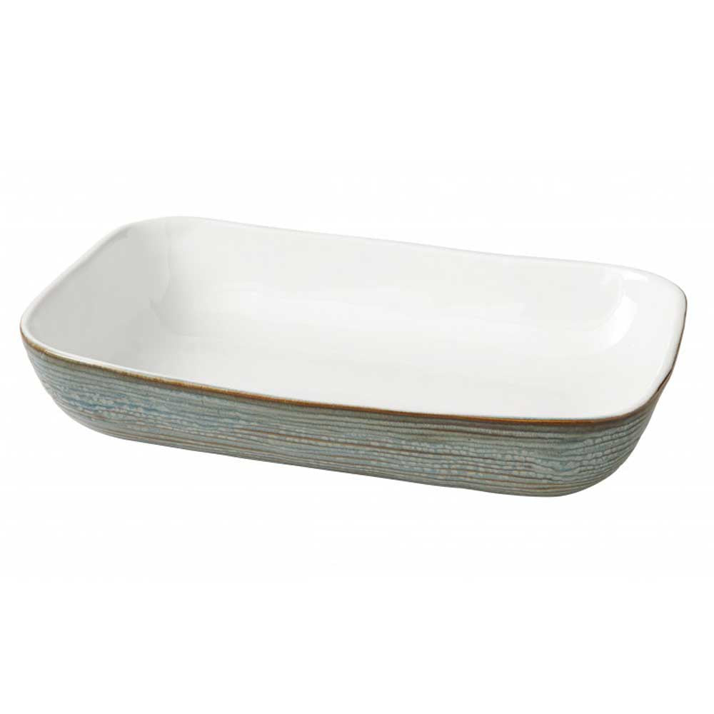 BRANDANI - Baking Dish Reactive Blue Stoneware 34x22cm 52058