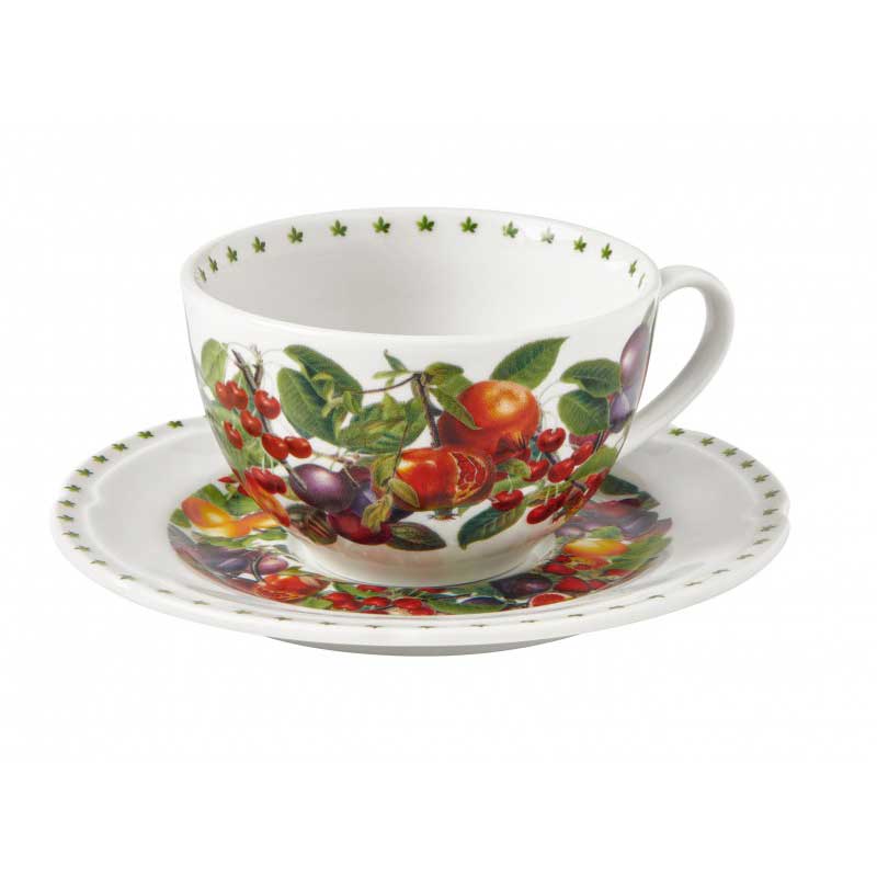 BRANDANI Le Primizie Set 2 Pieces Tea Cup and Saucers 15cm Porcelain 52163