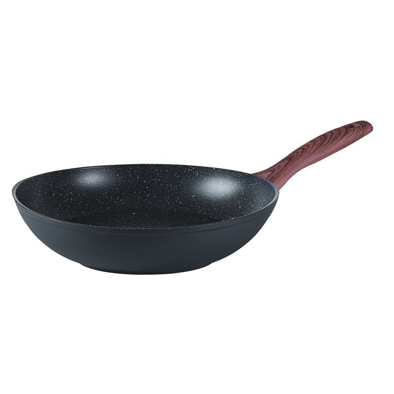 SAMBONET Wok Pan with Rock &amp;amp; Rose Black Handle 28cm Aluminium