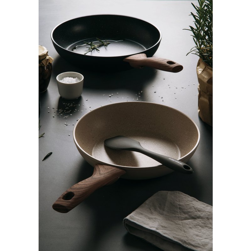 SAMBONET - Frying pan with handle Rock &amp;amp; Rose Black 24cm