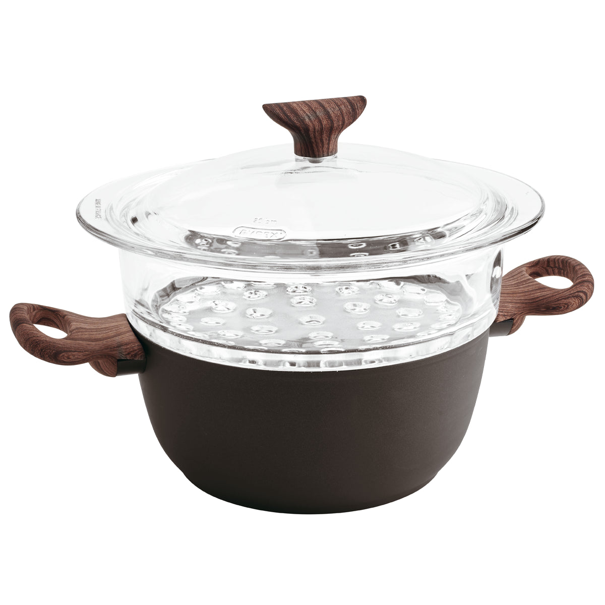 SAMBONET - Rock &amp;amp; Rose Black 20cm Aluminum Steamer with Lid