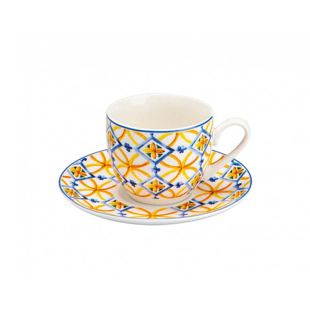 BRANDANI - Medicean Coffee Cup Set 6 Pieces, Porcelain 53706