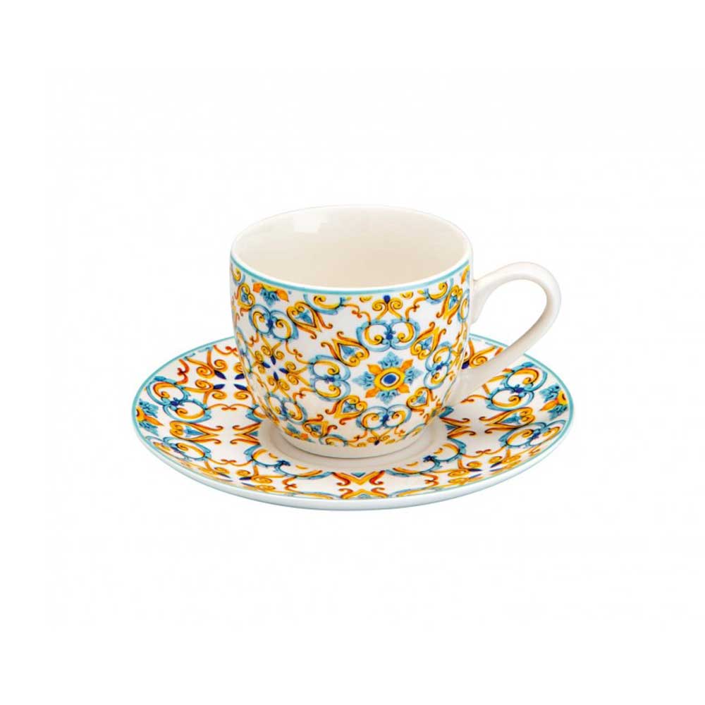 BRANDANI - Medicean Coffee Cup Set 6 Pieces, Porcelain 53706