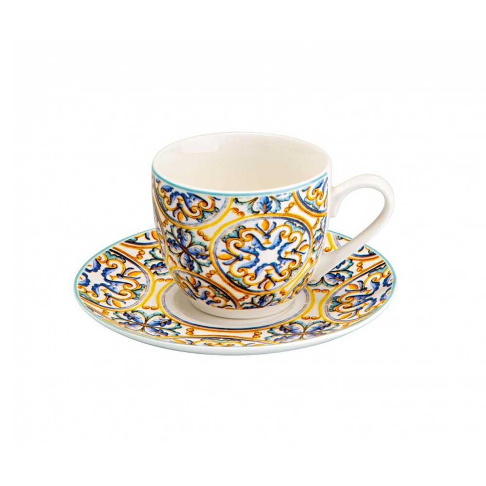 BRANDANI - Medicean Coffee Cup Set 6 Pieces, Porcelain 53706