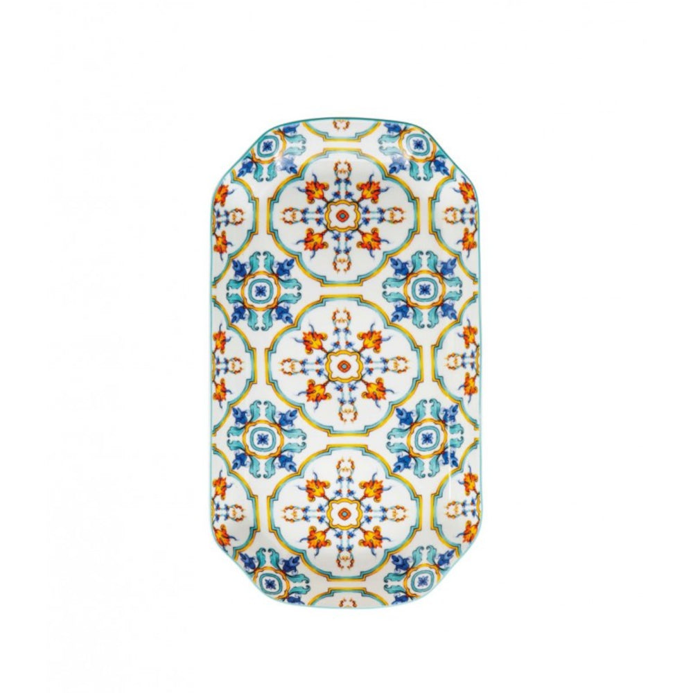 BRANDANI - Medicean Cabaret Bowl Tray, Porcelain 30x17cm 53720