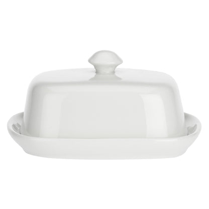 LA PORCELLANA BIANCA Terrine Butter Dish with Lid 18x14cm White Porcelain