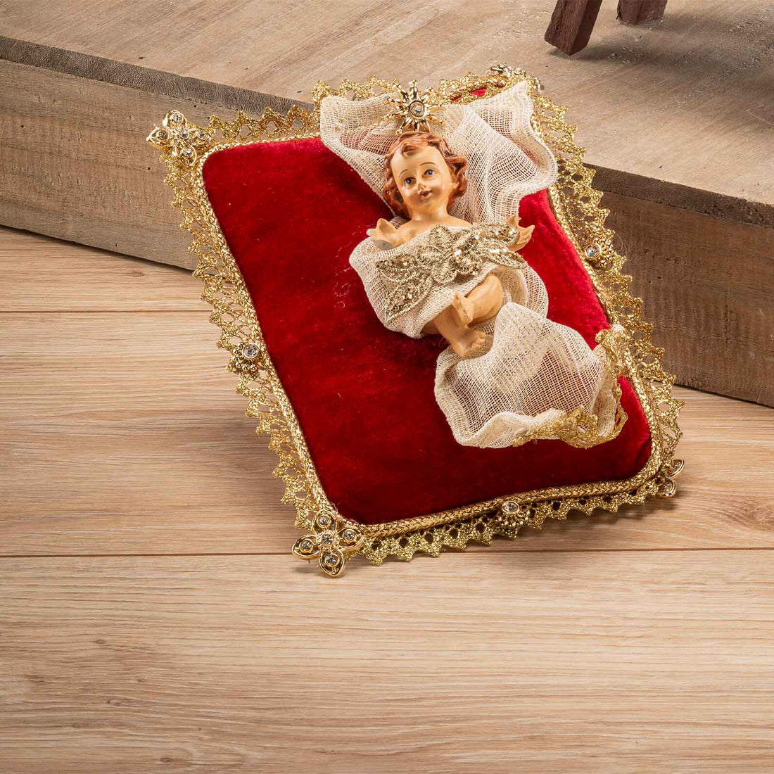 LAMART - Natività Decorazione Presepe Gesù Bambino Stoffa 19x14cm Natale