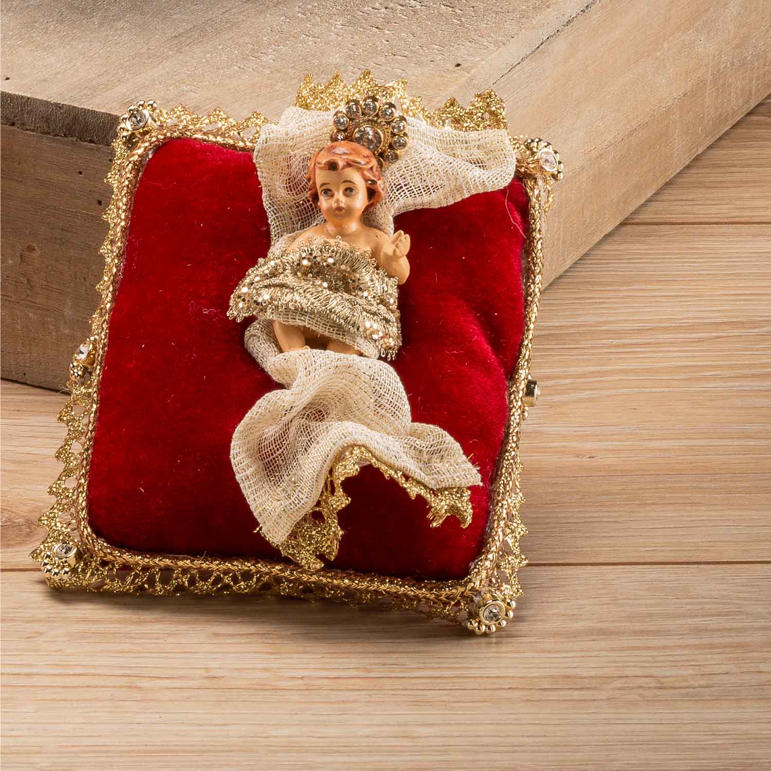 LAMART - Natività Decorazione Presepe Gesù Bambino Stoffa 10x12cm Natale