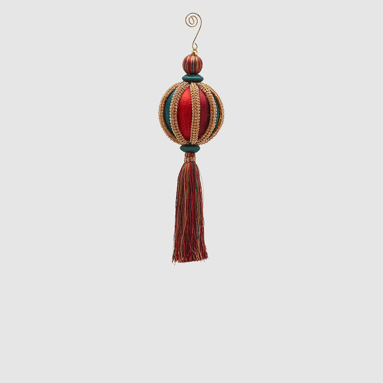 EDG Enzo De Gasperi Christmas Tree Decoration Ball Bauble Sphere 8cm Silk Red