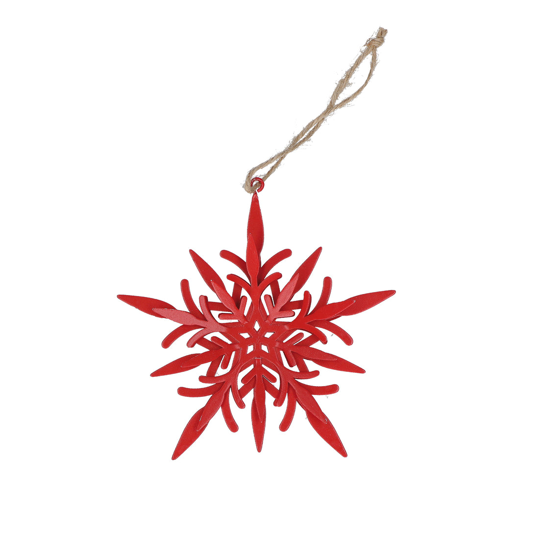 DOMESTIC RITUALS - Snowfall Red Bow Christmas Decoration 13cm