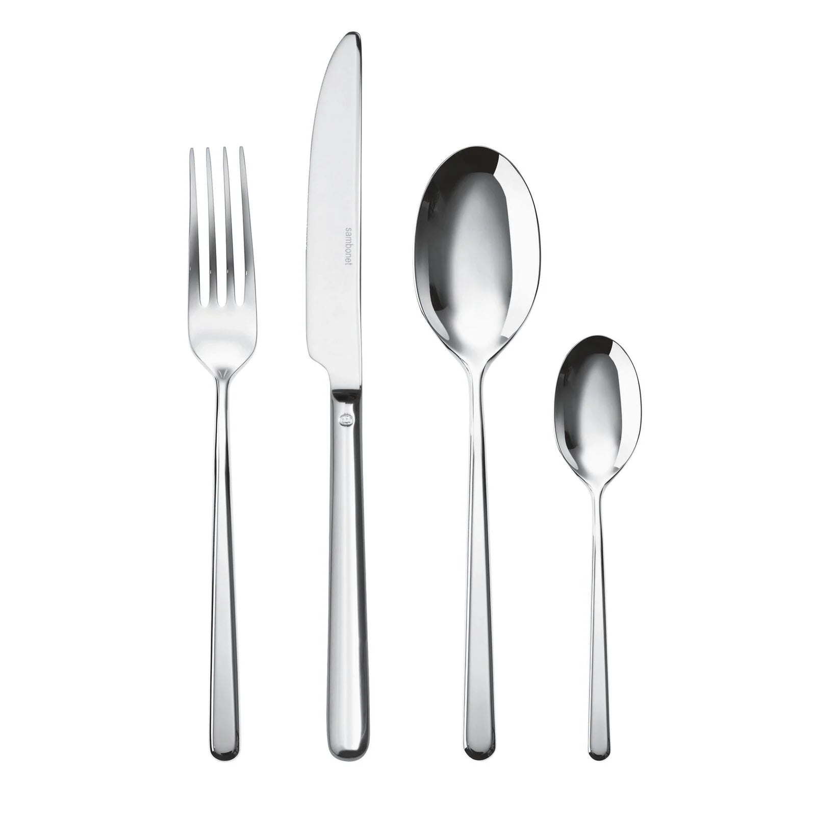 SAMBONET - Linear Stainless Steel Cutlery 24 Pieces Table Service 52513-81