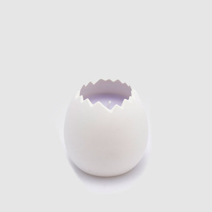 EDG Enzo De Gasperi Scented Candle Egg 12x8cm Purple Ceramic Easter Decoration Cotton