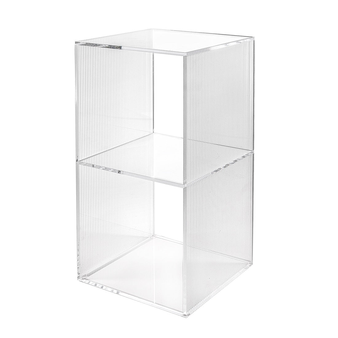 iPLEX Clio Cubo Double Floor Plexiglass Storage Shelf 30x60cm Made in Italy Plexiglas