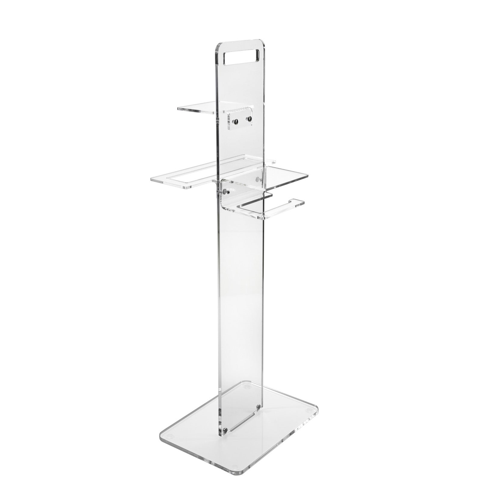 iPLEX Clio Bathroom Column Paper Towel and Soap Holder Made in Italy Transparent Plexiglas