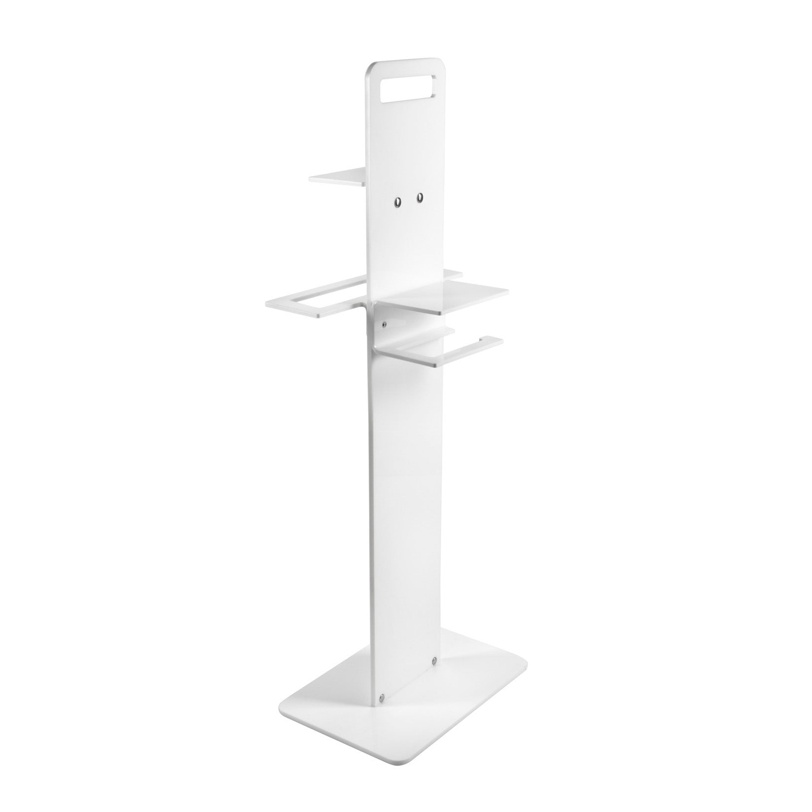 iPLEX Clio Bathroom Column, Paper Towel and Soap Holder Made in Italy White Plexiglas