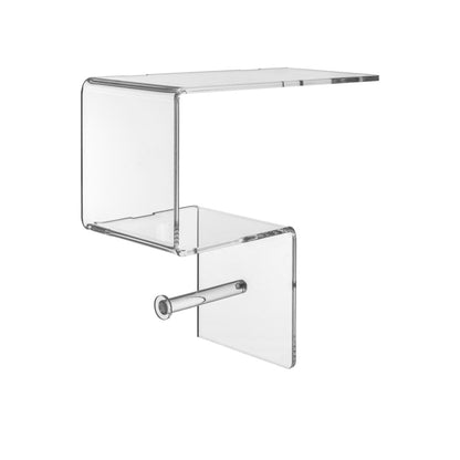 iPLEX Clio Shelf Roll Holder and Storage Shelf 30x30cm Transparent Made in Italy Plexiglas