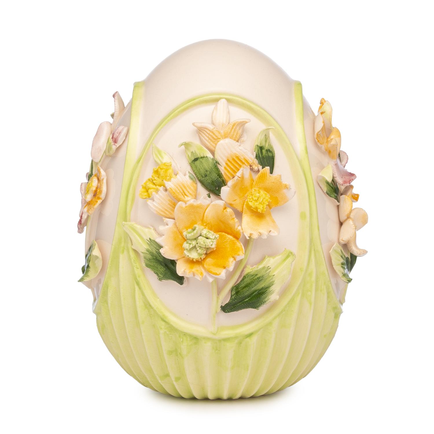 PALAIS ROYAL Egg Decoration Easter Egg with Flowers Bouquet 10.5cm Porcelain