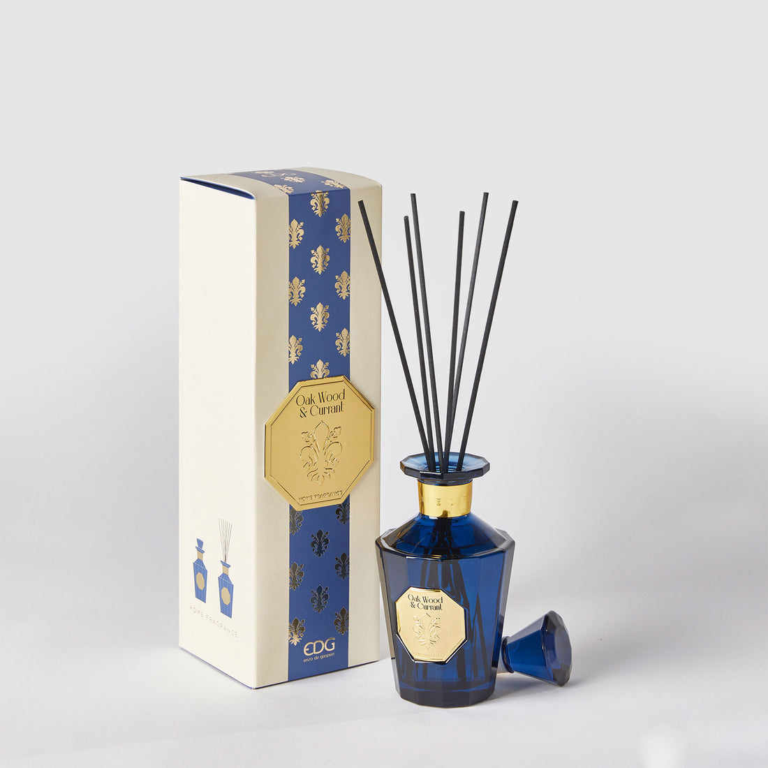 EDG Enzo De Gasperi Perfumer Diffuser with Goldlily Sticks 230ml Blue Oak Wook &amp;amp; Currant