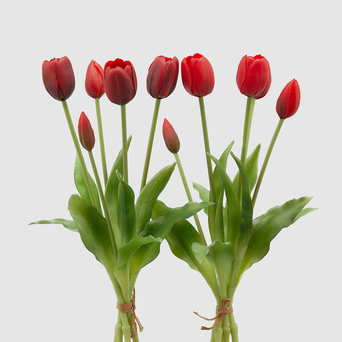 EDG Enzo De Gasperi Bunch of Tulips Set of 2 Bouquets Artificial Flowers 40cm Red