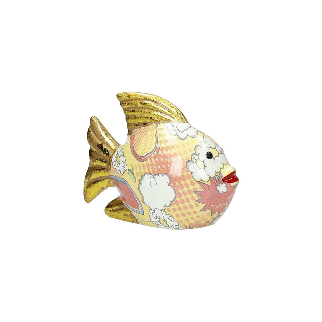 BRANDANI Multicolored Dolomite Lucky Fish Moneybox