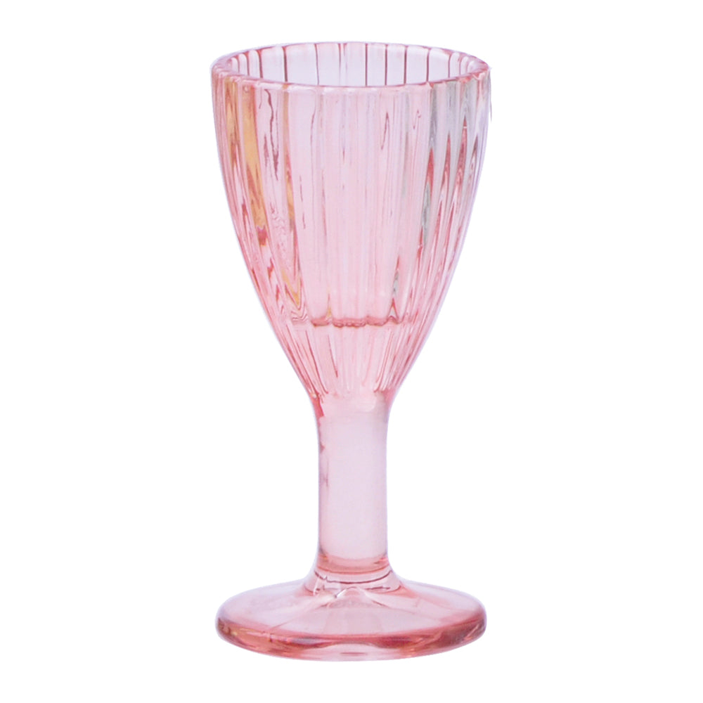 BRANDANI Plissè Set 6 Pieces Liqueur Shot Goblet 50ml Colored Glass