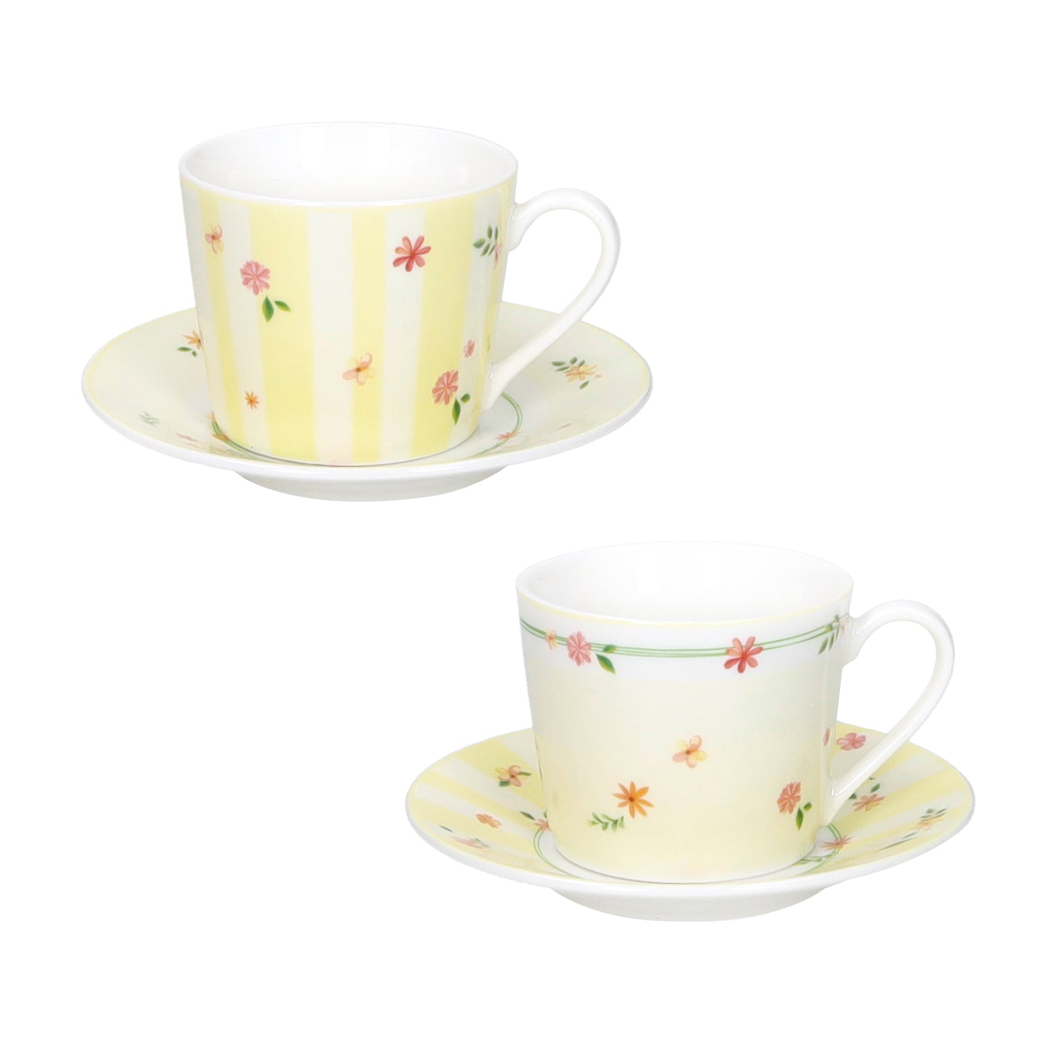 BRANDANI Polline Giallo Set 2 Pezzi Tazza Caffè 100ml Porcellana