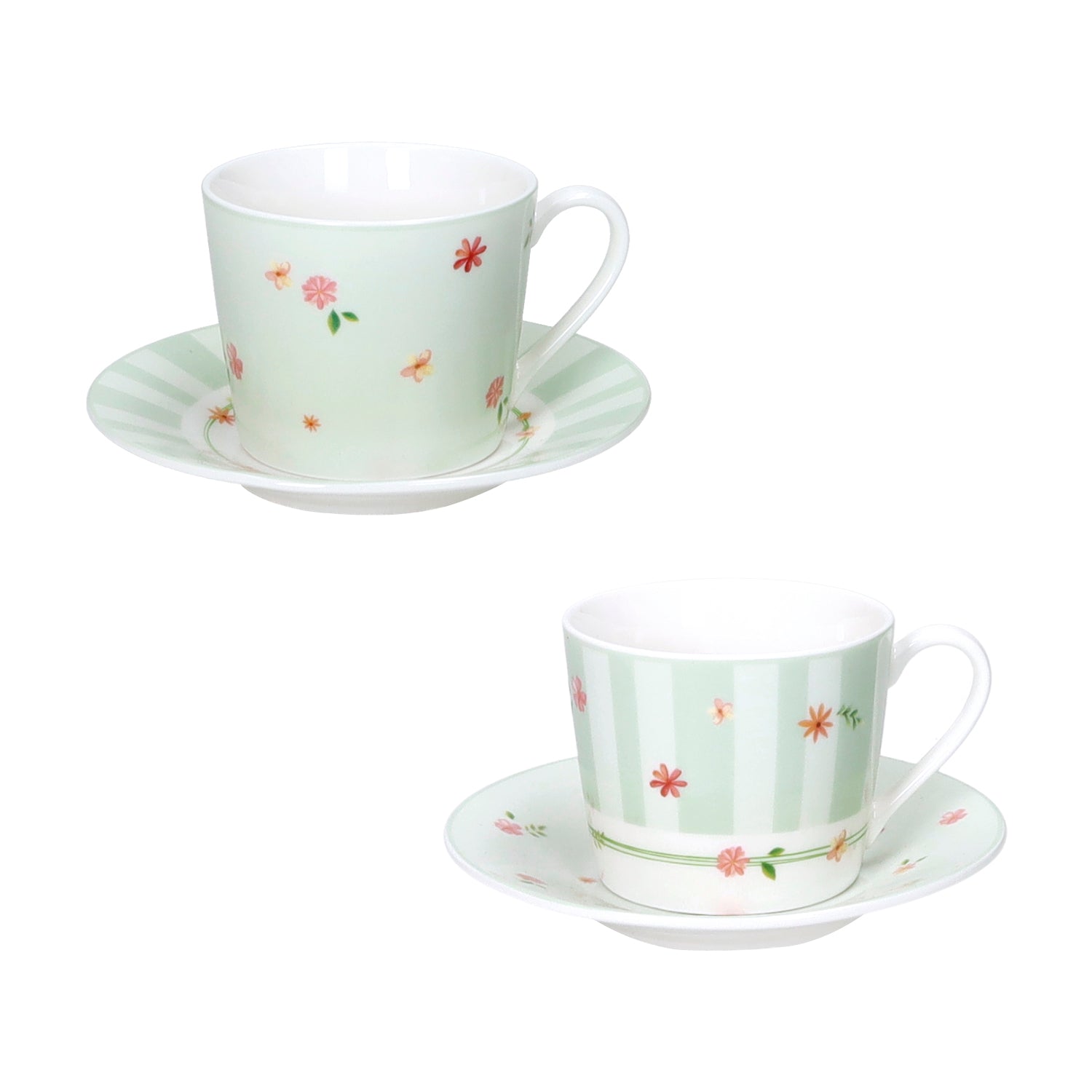 BRANDANI Green Pollen Set 2 Pieces Porcelain Coffee Cup 100ml