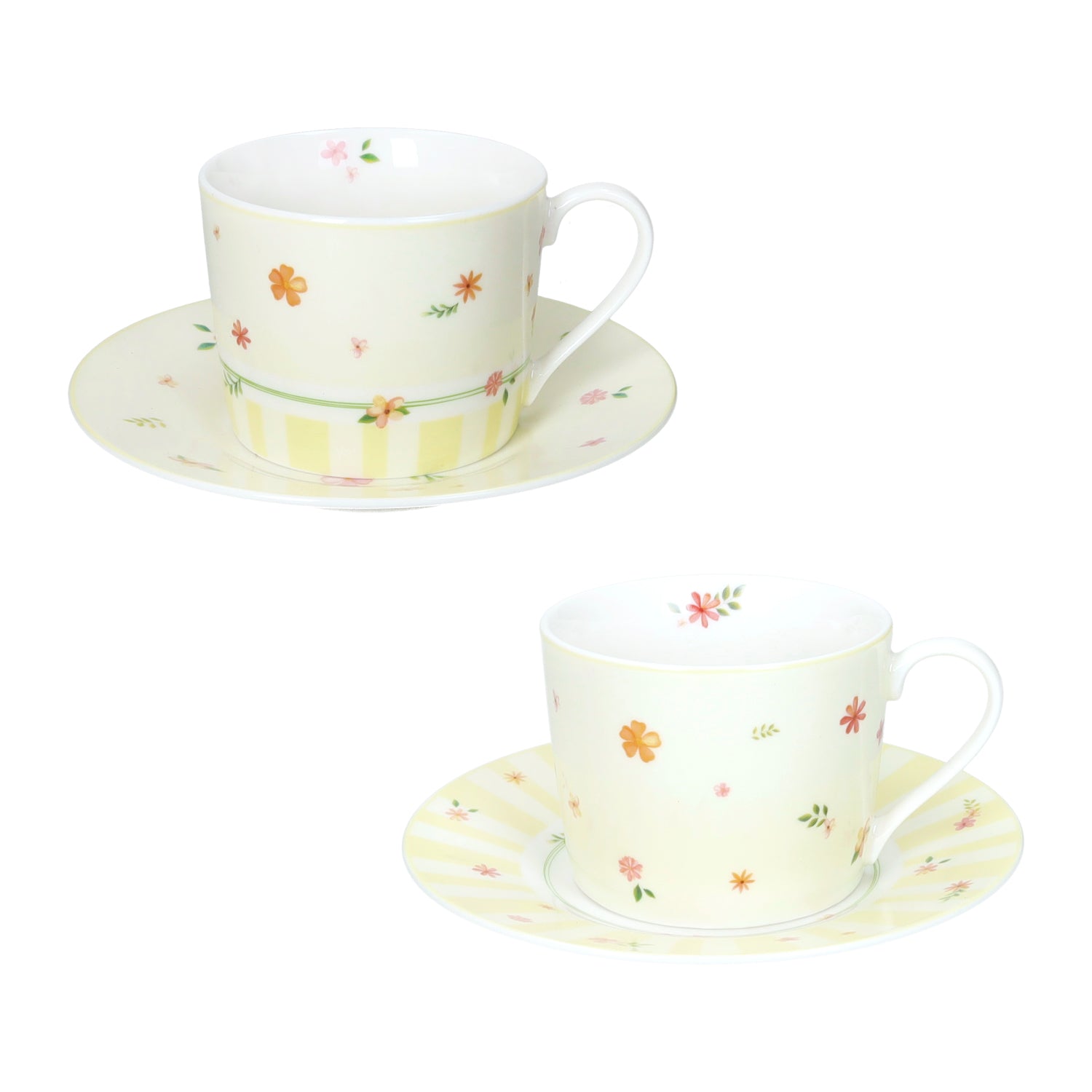 BRANDANI Yellow Pollen Set 2 Pieces Porcelain Tea Cup 150ml