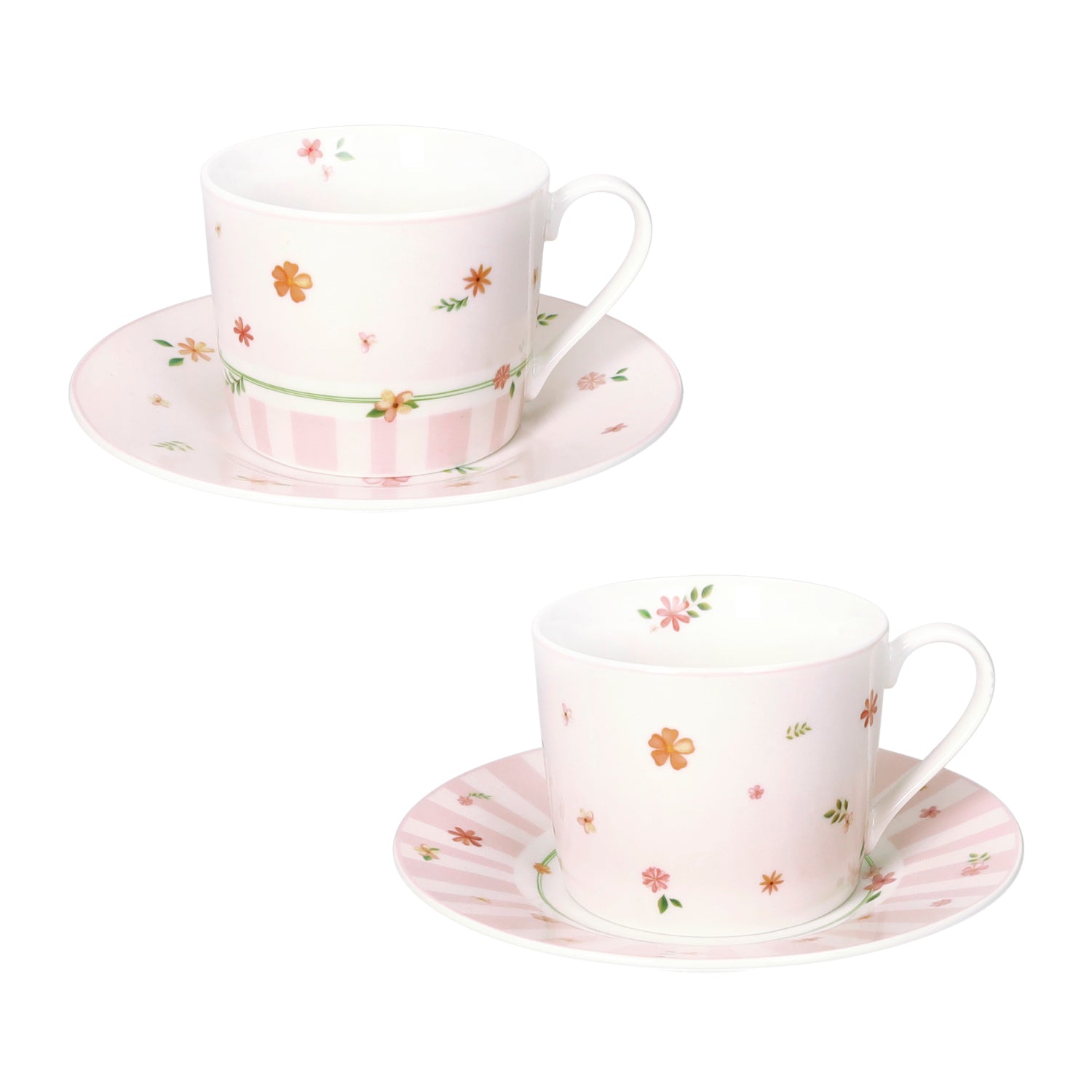 BRANDANI Pink Pollen Set 2 Pieces Porcelain Tea Cup 150ml