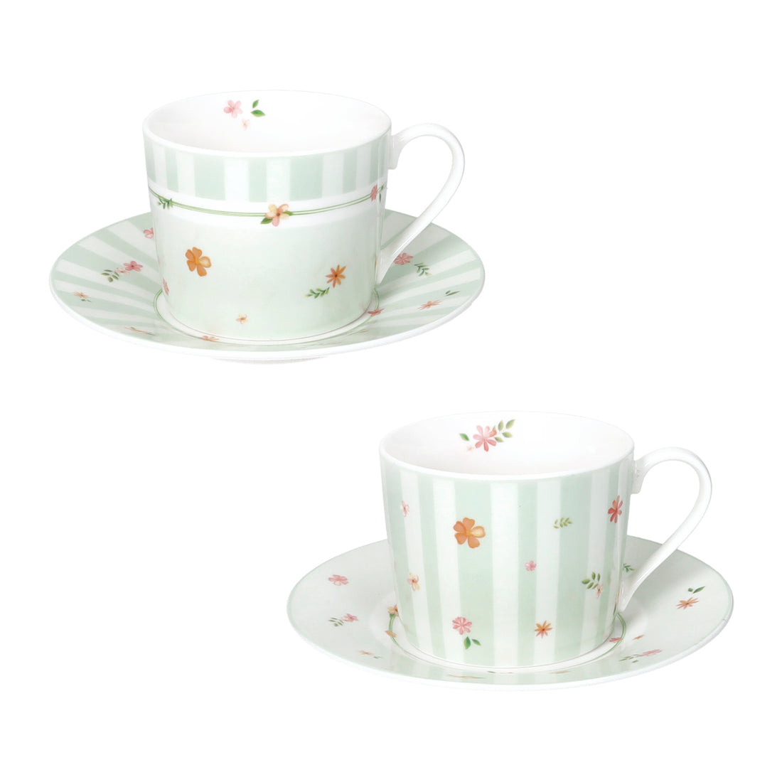 BRANDANI Polline Verde Set 2 Pezzi Tazza Tè 150ml Porcellana