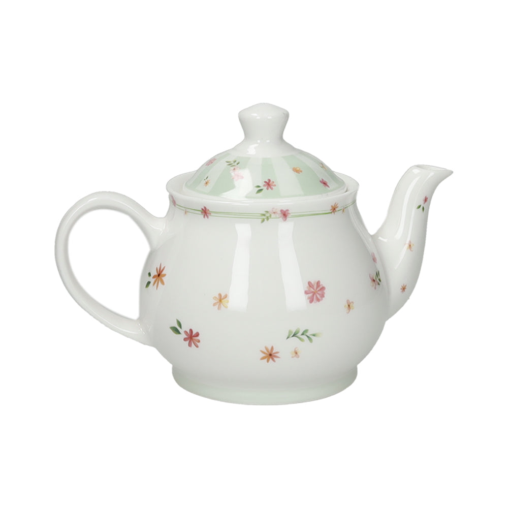 BRANDANI Pollen Teapot 13x18cm Green and White Porcelain