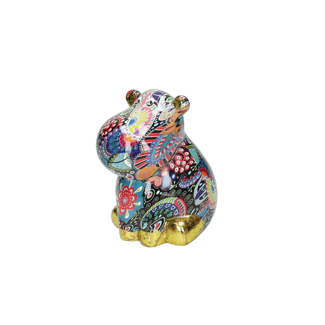 BRANDANI Hippo Money Box 12x9cm Multicolored Dolomite