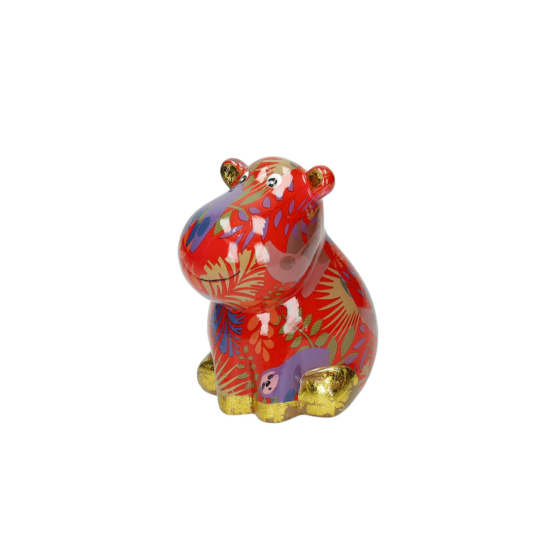 BRANDANI Hippo Money Box 12x9cm Multicolored Dolomite