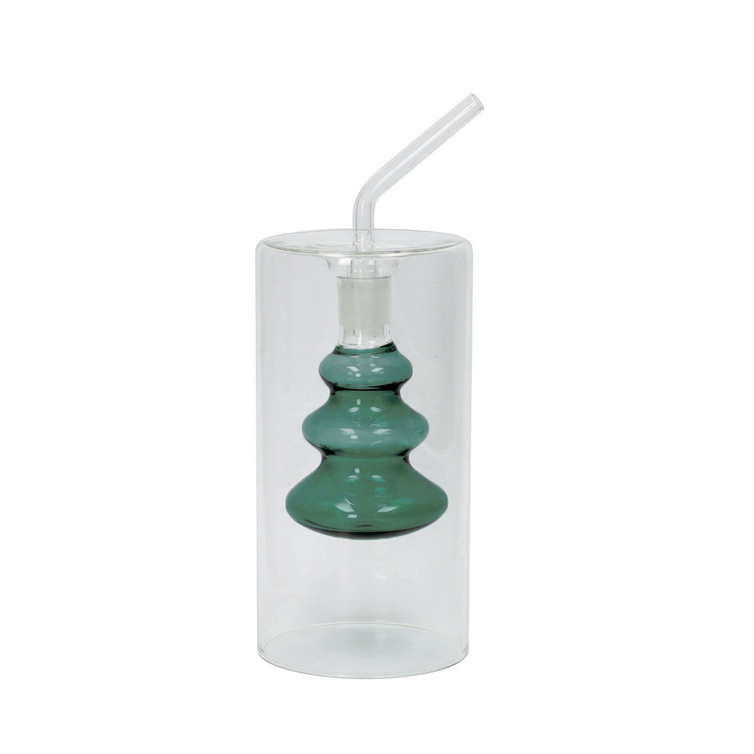 BRANDANI Twister Cruet in Glass with Green Interior 70ml