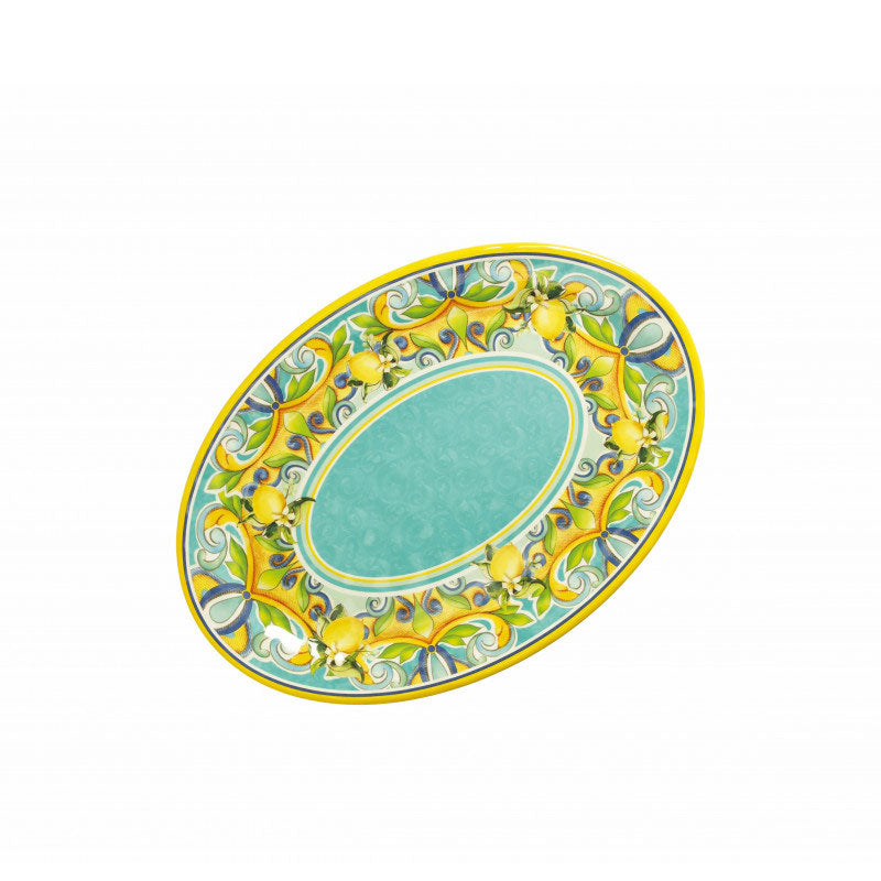 BRANDANI Citrus Oval Flat Tray 35,5x25cm Melamine