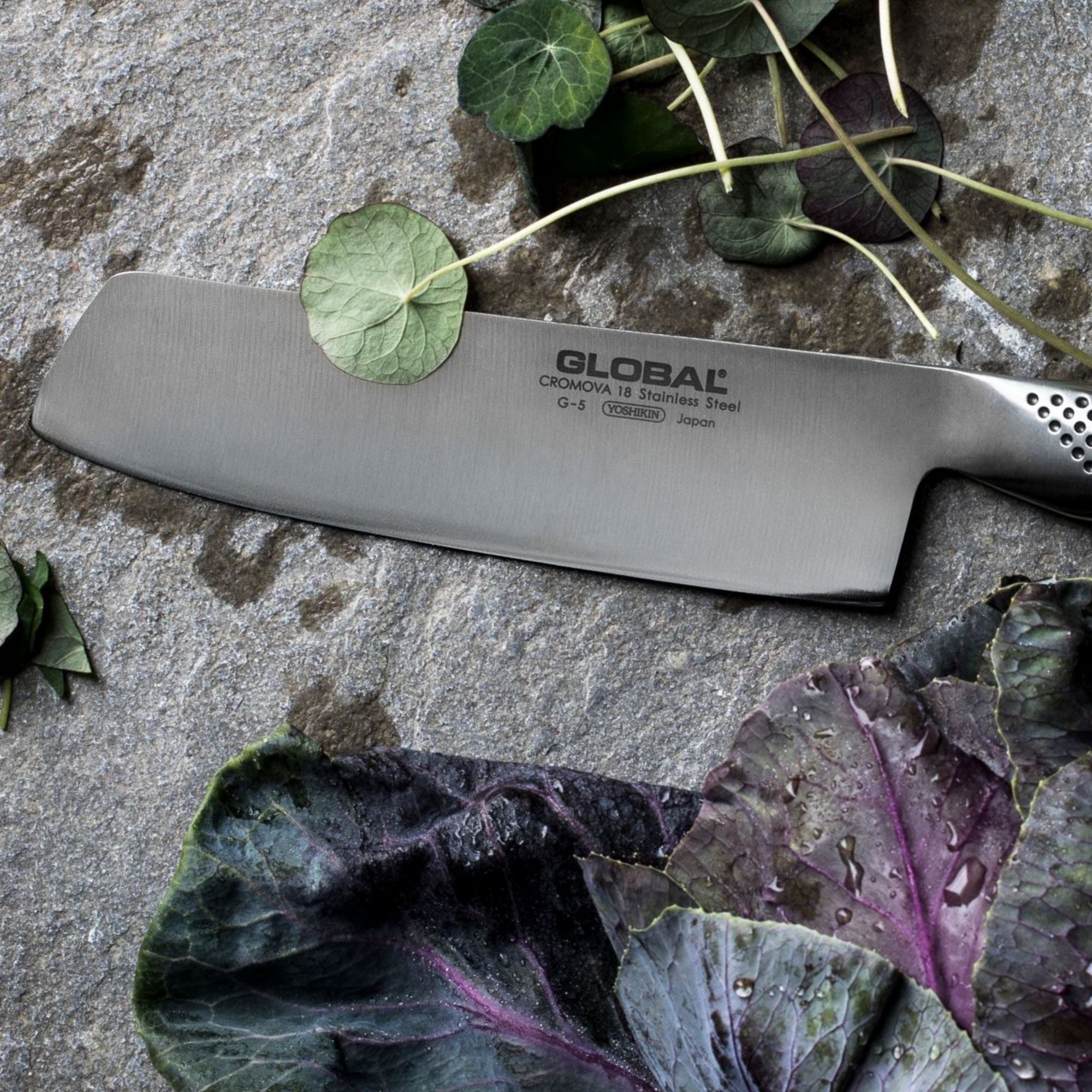 GLOBAL Vegetable Knife 18cm in Stainless Steel Cromova 18 G-05