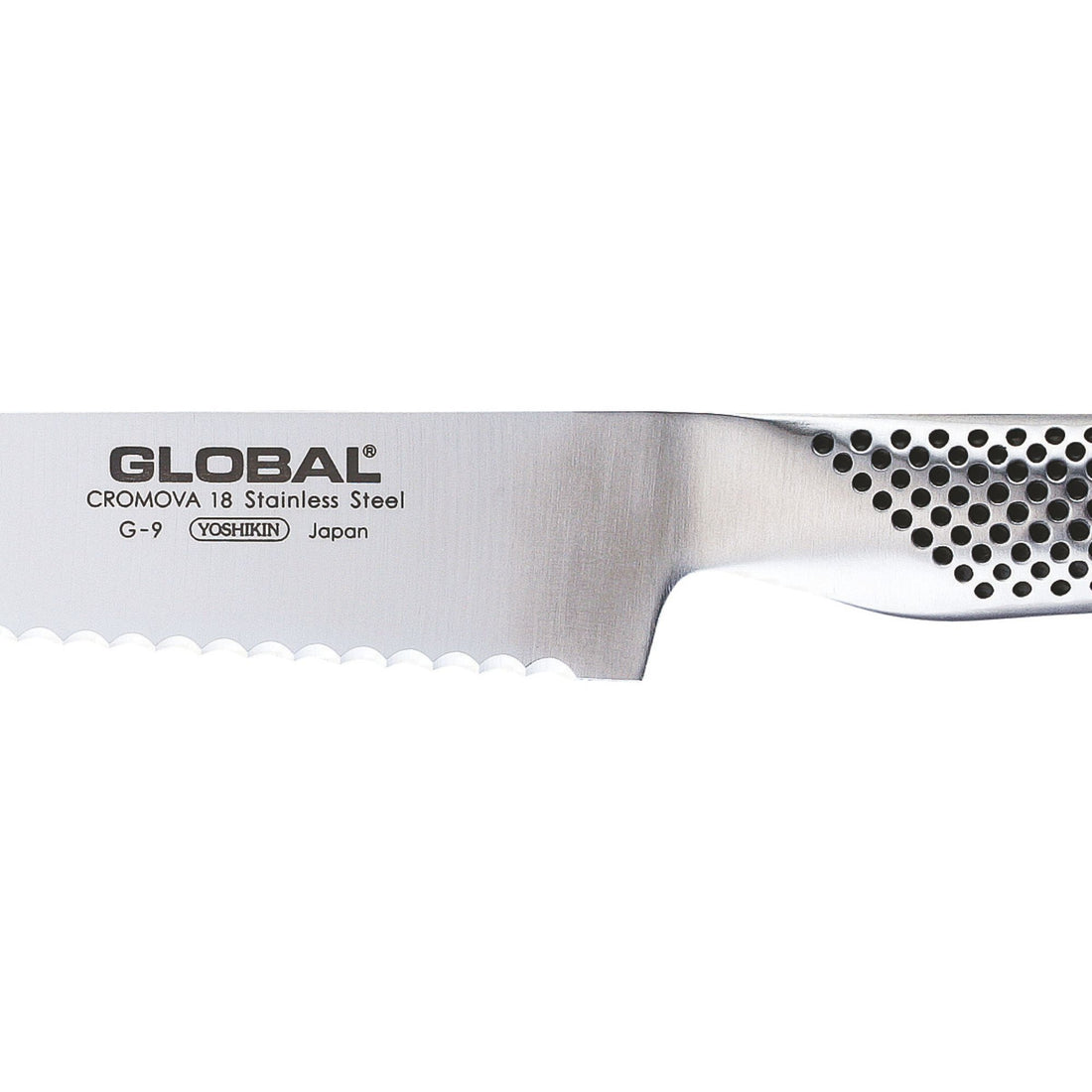 GLOBAL Bread Knife 22cm in Stainless Steel Cromova 18 G-09