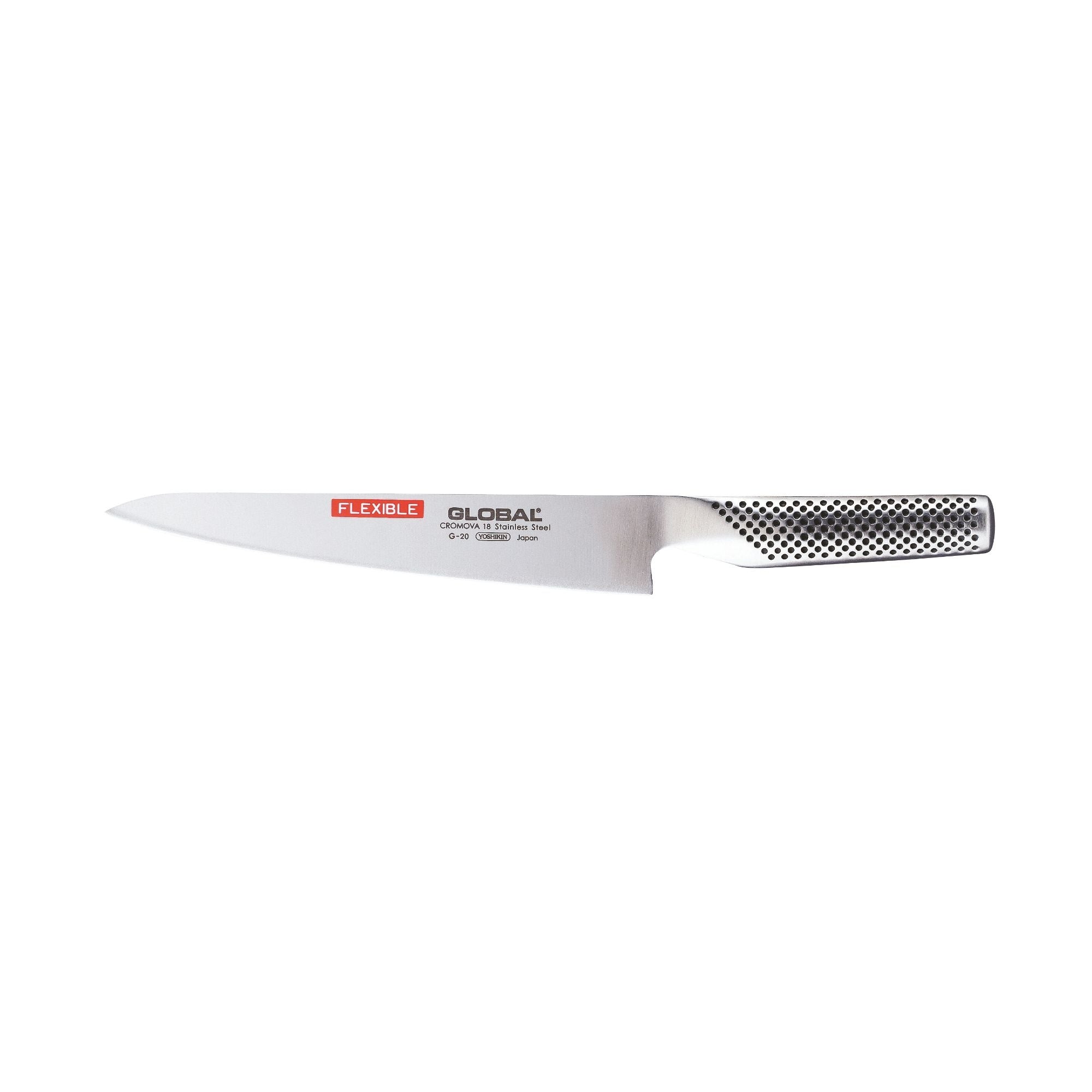 GLOBAL Filleting Knife 21cm in Cromova 18 Flexible Stainless Steel G-20