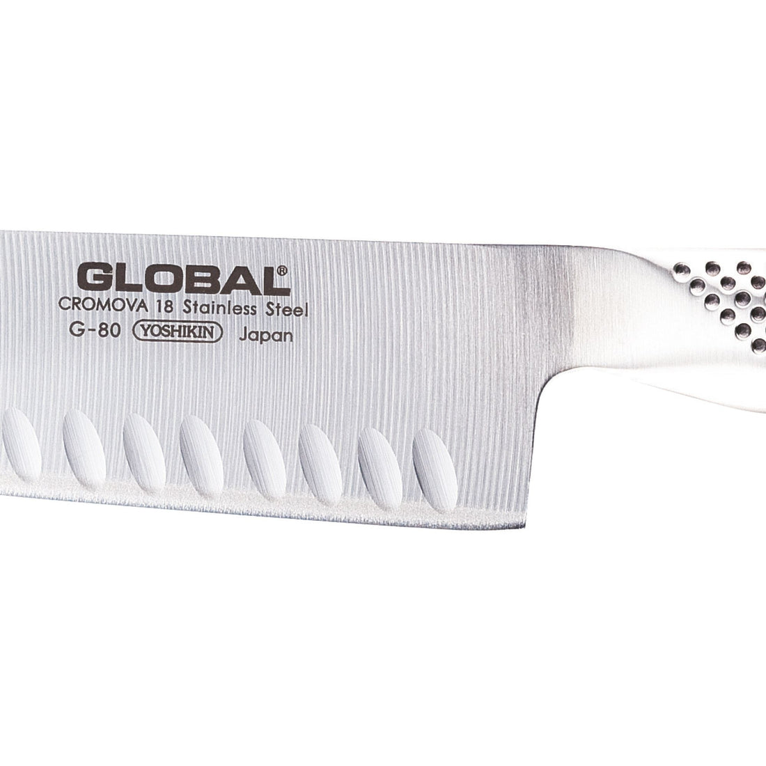 GLOBAL Coltello Santoku Lama con Alveoli 18cm in Acciaio Inox Cromova 18 G-80