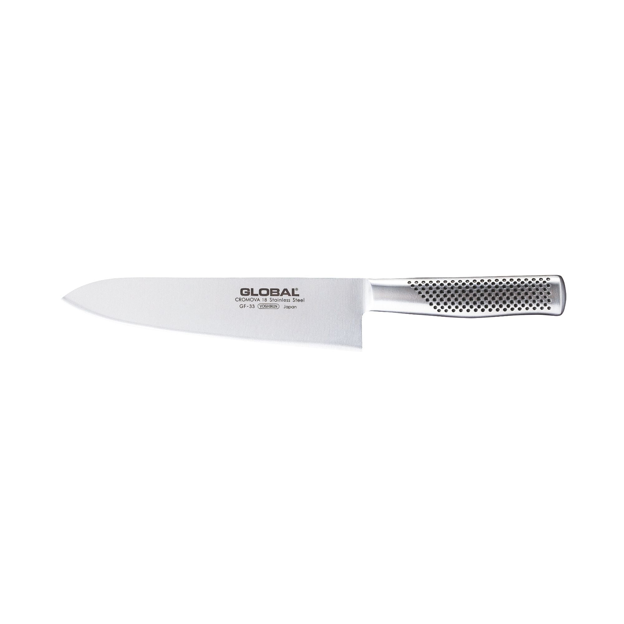 GLOBAL Coltello Cuoco 21cm in Acciaio Inox Cromova 18 GF-33