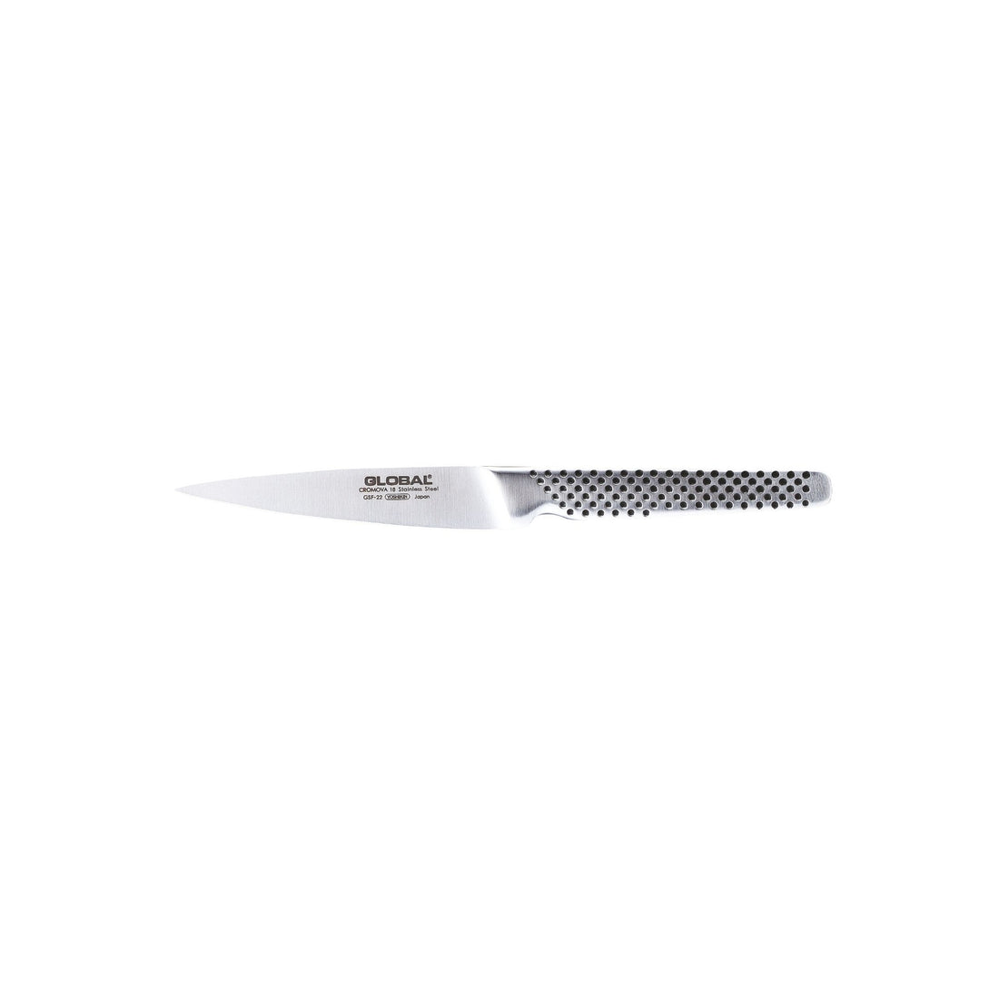 GLOBAL Coltello Spelucchino Dritto 11cm in Acciaio Inox Cromova 18 GSF-22