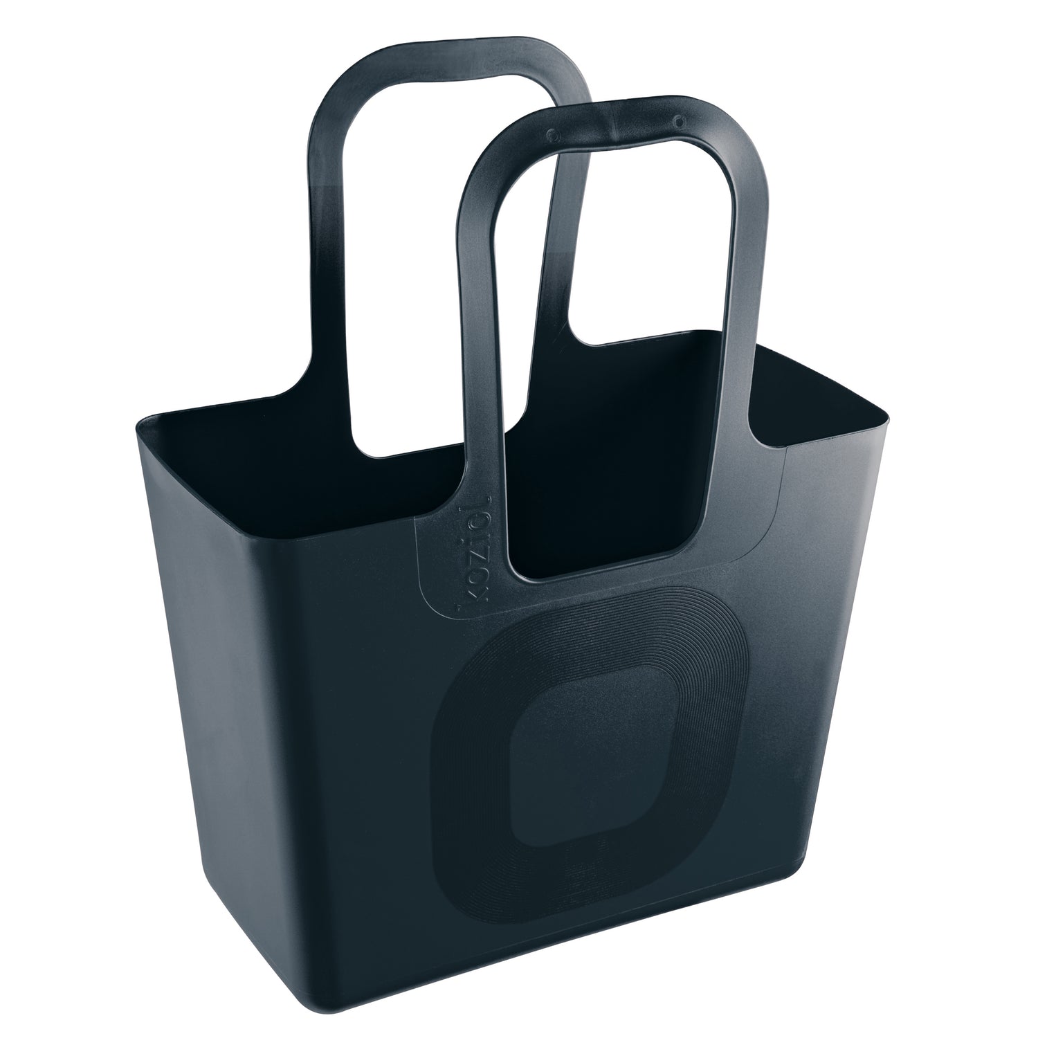 KOZIOL Shopping Bag Pockets XL Coal 54x44cm Black Organic Recyclable