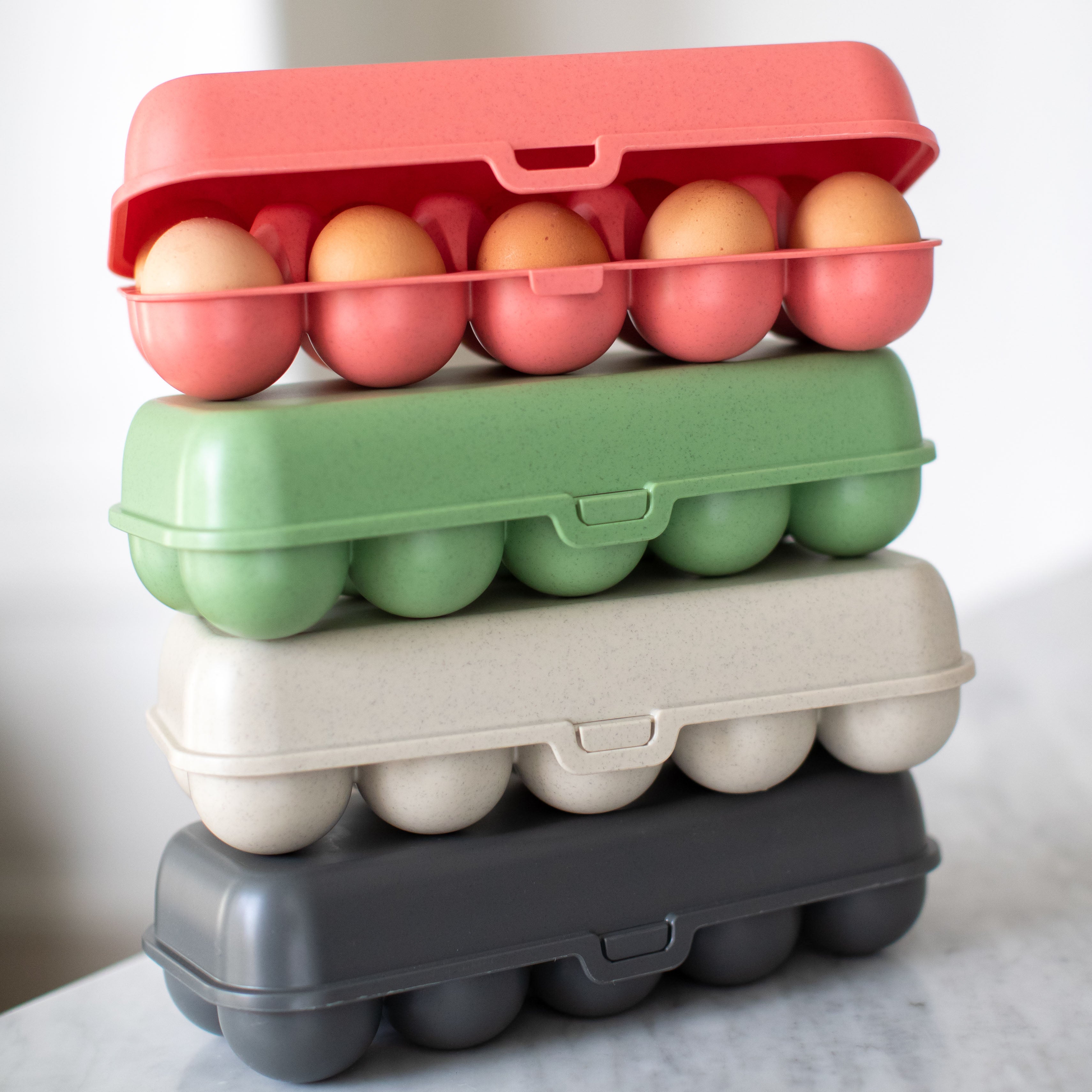 KOZIOL Eggs To Go Egg Holder Box 10 Organic Green Eggs