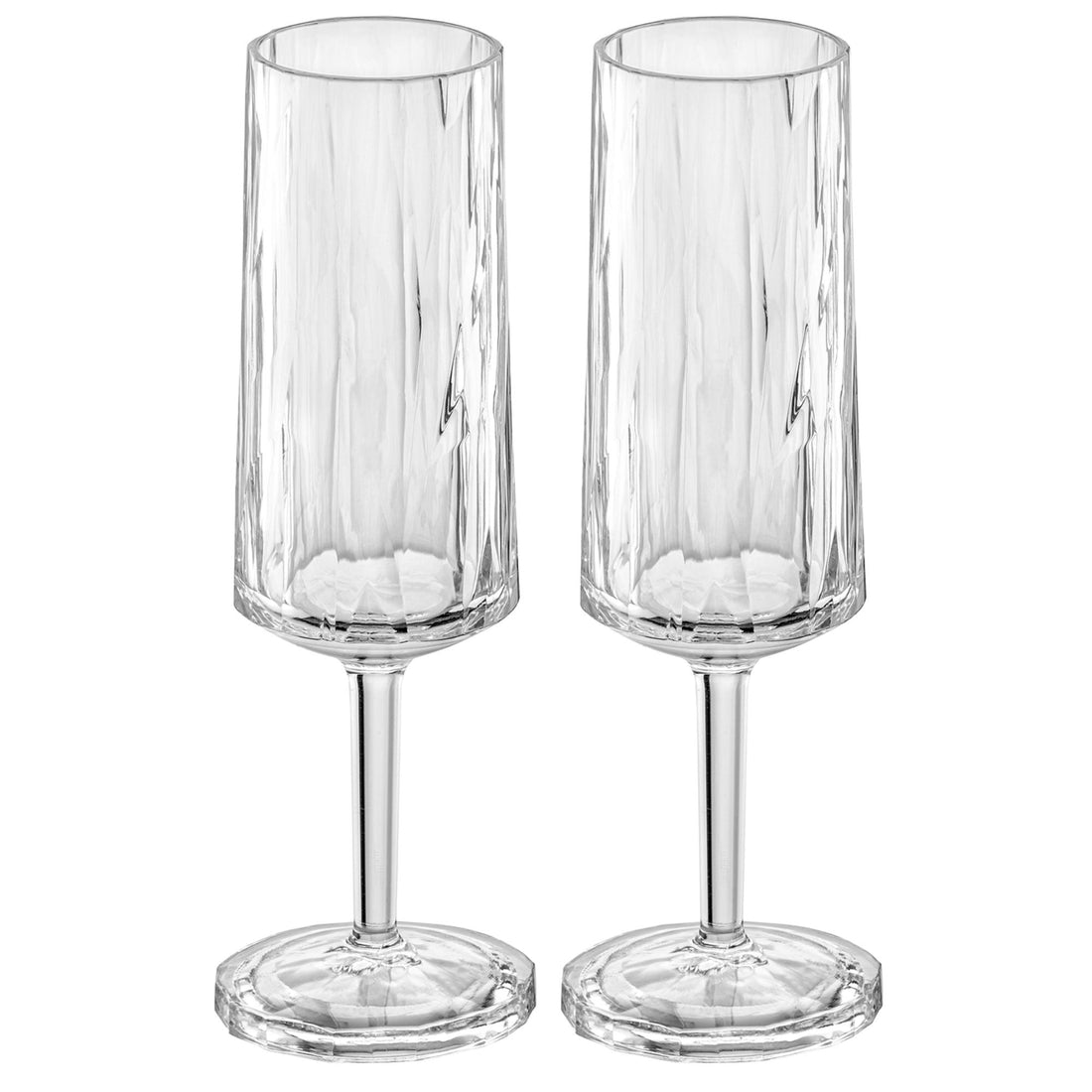 KOZIOL Set of 2 Sparkling Champagne Glasses 20cm 100ml Club No. 14 Superglas Indestructible