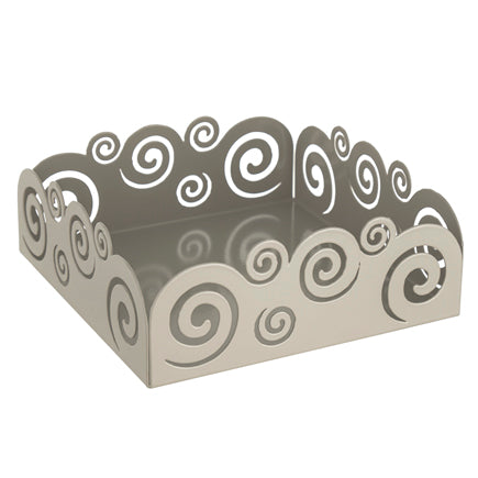 MONTEMAGGI Riccioli Napkin Holder 17cm Taupe Metal